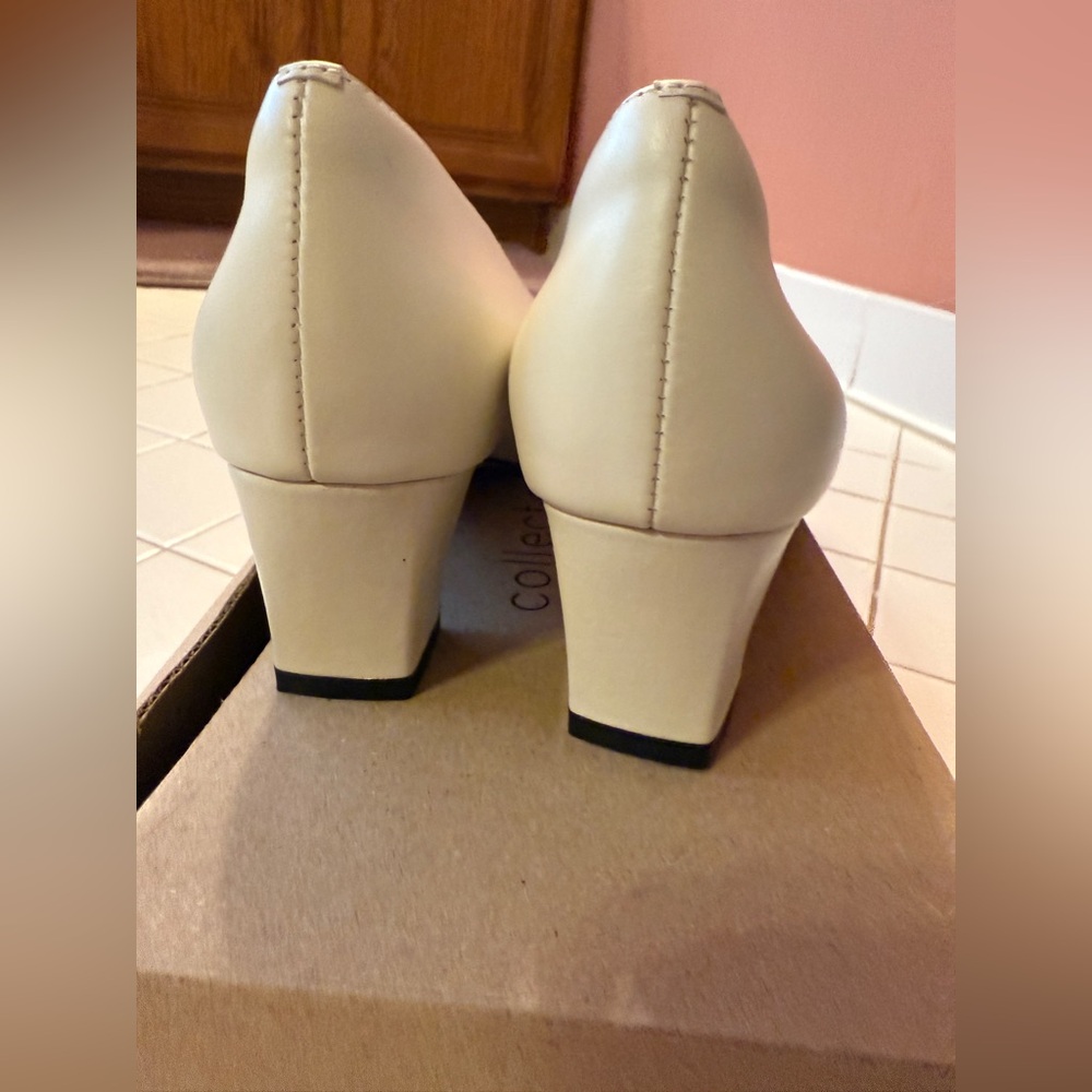 Elegant Cream Women's High Heels - Picture 5 of 5